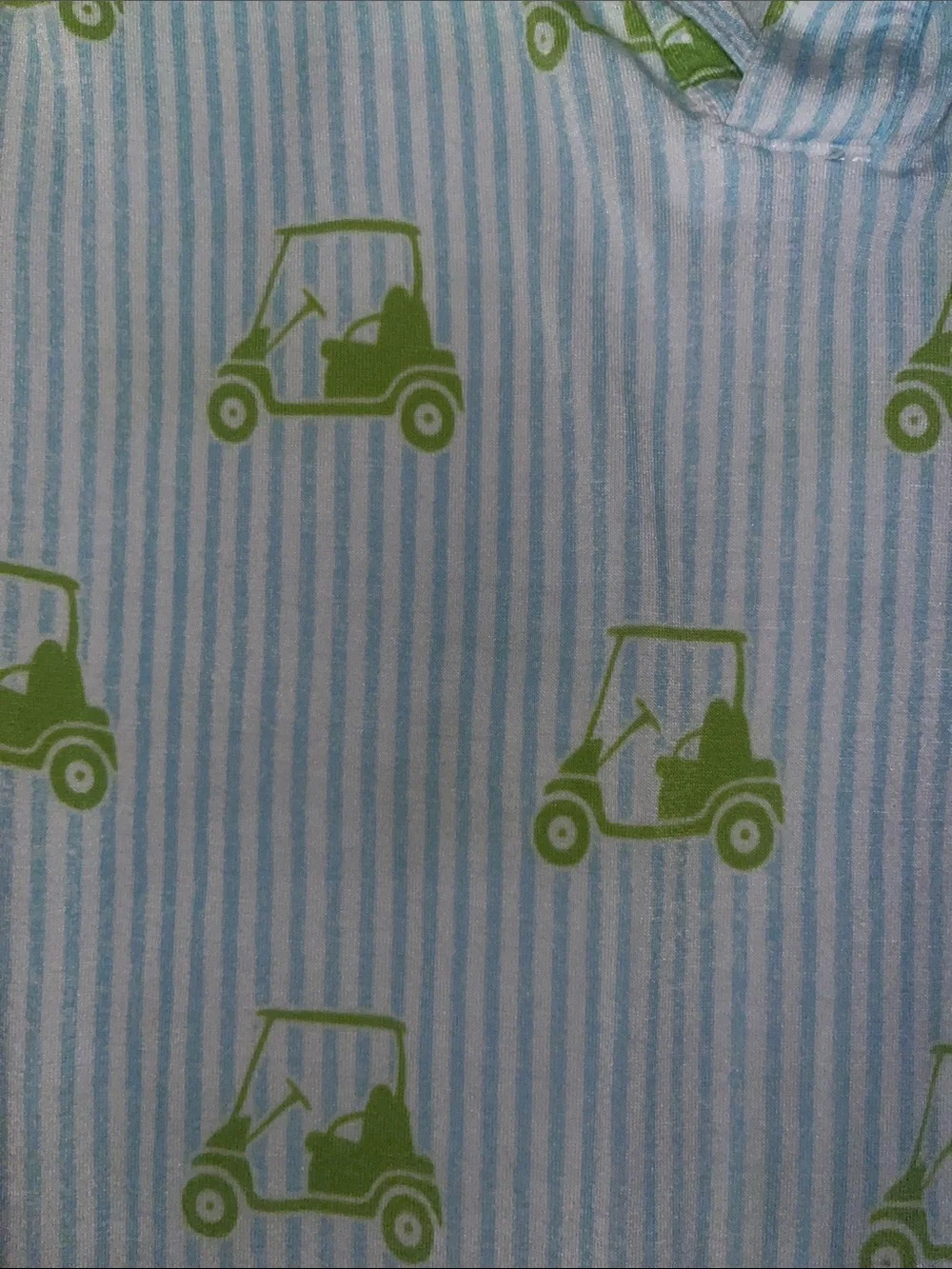Kiki & Lala Green Golf Cart Print Polo One-Piece Bodysuit
